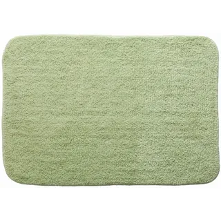 Spirella Badteppich Badematte Duschvorleger 100% Baumwolle Hochflor | flauschig | rutschhemmend | geeignet für Fußbodenheizung | 50x70 cm | Hellgrün, Green, 50 x 70 cm