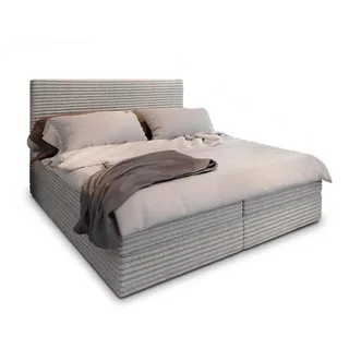 masseno Boxbett mit Bettkasten ¦ grau ¦ Maße cm B: 180 H: 98