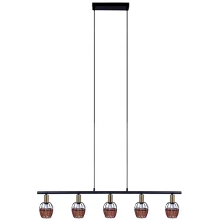 NÄVE Pendelleuchte Corbis 5-flammig Schwarz 100 cm
