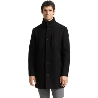 Tom Tailor Herren 1046983 2-in-1 Wollmantel mit Abnehmbarer Innenjacke, 29999-Black, 3XL