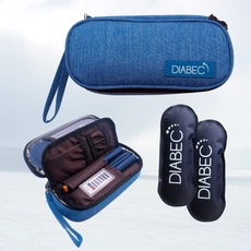 DIABEC Insulin-Reisetasche – Insulinbeutel und Pens mit 2 Gelbeuteln – Diabetiker-Reisetasche | Tragbare Kühltasche