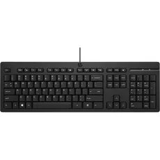 HP 125 Wired Keyboard Itallian (IT, Kabelgebunden), Tastatur, Schwarz