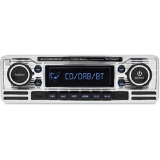 Caliber Autoradio Bluetooth - Auto Radio Bluetooth USB - DAB+ / FM - 1 DIN Radio Auto - Retro Design - Mit Freisprechfunktion - Chrom