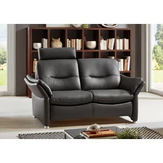 Hukla »HU-SF15058 Ledersofa, Breite 164 cm« hochwertiges Glattleder, optional mit Kopfstütze,