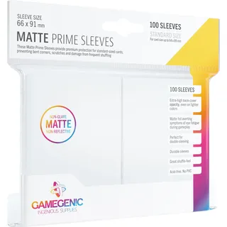 Gamegenic Gamegenic, Matte PRIME Sleeves White, Sleeve color code: Gray