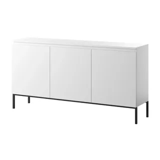 Selsey Sideboard 150 x 77 x 35 cm Weiß / Schwarz