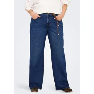 ONLY CARMAKOMA Carjuicy Hw Wide Leg Rea255, Dark Blue denim), 42W / 32L EU