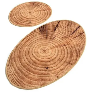 Wellhome Badezimmerteppich-set 2 Stücke - Light Brown - One Size