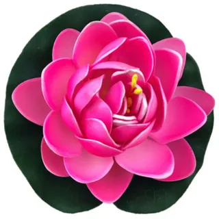 5 Stück Gefälschte Schwimmende Blumen Lotus Seerose Pflanzen, Simulierter Seerosen lotus, Künstliche Blumen, Lebensechte Seerose, Landschaft für Teich, Garten, Dekoration, Mikro (10cm,pink)