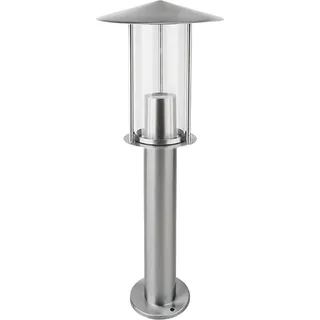 Grafner Edelstahl Wegeleuchte mit E27 Fassung, Höhe: 50 cm, Wegleuchte Weglampe Gartenlampe Gartenleuchte Standlampe Außenstandleuchte Pollerleuchte
