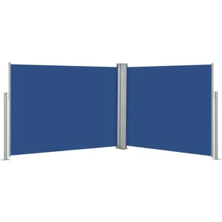 vidaXL Ausziehbare Seitenmarkise Blau 140 x 1000 cm - Blau