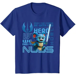 Star Wars Young Jedi Adventures Nubs Jedi Hero & Lightsaber T-Shirt, Kinder, Königsblau, 140