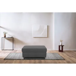 DOMO collection Polsterhocker DOMO COLLECTION "Turah 2 in Cord oder Luxus-Microfaser", grau, B:83cm H:44cm T:60cm, 100% Polyester, Hocker, Polsterhocker, moderner Polsterhocker, passend zum Ecksofa, B/T/H: 83/60/44 cm