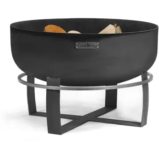 Feuerschale , Schwarz , Metall , rund , 50 cm , Tragegriffe , Freizeit & Co, Herbstartikel & Winterartikel