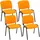 Besucherstuhl Stoff Orange