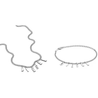 Diesel Herren-Edelstahlkette-Schmuck-Set