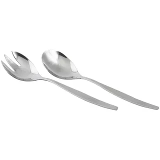 Weis Kurzes Salatbesteck aus Edelstahl in der Farbe Silber, Maße: 20cm x 5cm x 2,5cm, 14040