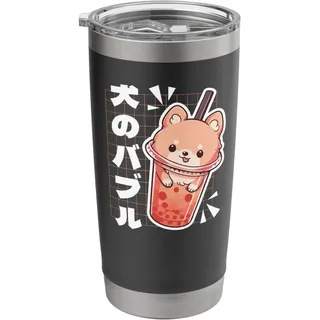 Cute Shiba Inu Bubble Tea Kawaii Japanisch Doppelwandiger Edelstahl-Thermobecher