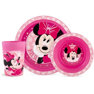 Lulabi Minnie Cosmo 3-teiliges Set für Jungen, Polypropylen, Rosa, verziert