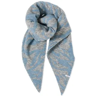 CECIL Damen 5706423 Dreieckstuch mit Zebramuster, Moonstone Blue Melange, Regular