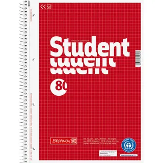 Brunnen Collegeblock Student Lineatur 22 kariert DIN A4 Innenrand, 1 St.