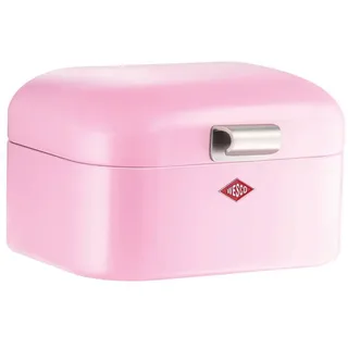 Brotkasten WESCO "Mini Grandy", pink, B:18cm H:12cm, Lebensmittelaufbewahrungsbehälter, Brotkasten, Metallscharniere, Gummistopper, Lüftungsloch / Griff, 2 L