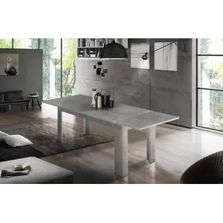 Dmora - Ausziehbarer Tisch Natan, Ausziehbare Konsole für bis zu 12 Sitzplätze, Ausziehbare Konsole 100 % Made in Italy, 160/210 x 90 x 75 cm, Grau