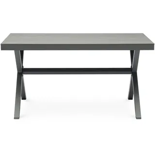 Idimex Gartentisch Windy , Grau , Metall, Metall , Mode , 150x75x90 cm , Gartenmöbel, Gartentische