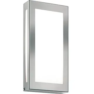 CMD 118/LED/BM Wandleuchte aus Edelstahl IP44 Opalglas 3000K mit Bewegungsmelder - Silber, Grau, Weiß