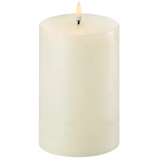 Piffany Copenhagen Uyuni Lighting Pillar LED Kerze 10,1 x 15 cm Echtwachs Ivory - 6 Stunden Timerfunktion - Keine Brandgefahr, Keine Rußbildung und kein Geruch