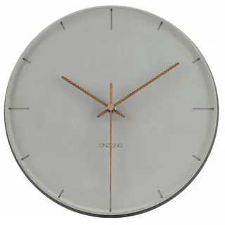 Onzeno Wanduhr Design Grau 29/29 cm , Holzwerkstoff , 29x29x2 cm , Dekoration, Uhren, Wanduhren