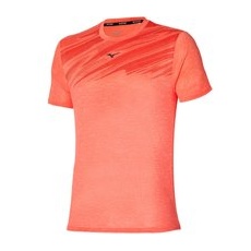 Mizuno Core Graphic Laufshirt Herren - Orange, Größe XXL