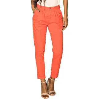 Damen Chino Stoffhose Carotte | 34 - Orange