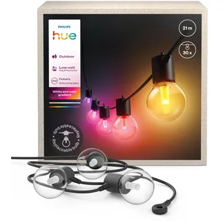 Philips Lichterkette Kunststoff 21 m 30 Lampenkugeln schwarz