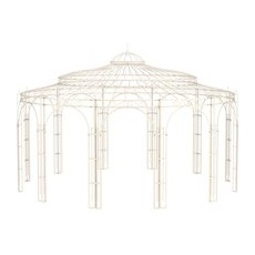 Eleo Pavillon Toskana 340 cm x Ø 550 cm Pulverbeschichtet Weiß