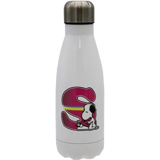 CYP CYPBRANDS Snoopy Wasserflasche aus Edelstahl, luftdicht, mehrfarbig, 550 ml, Weiß, offizielles Lizenzprodukt