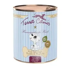 6x800g Vită cu măr, morcov și măceșe Terra Canis Puppy Menu