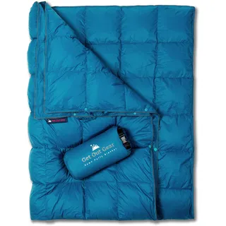 get out gear Daunen-Campingdecke 650 Füllkraft leicht wasserdicht 200 x 150 cm