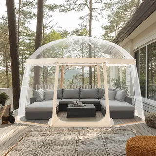 Vevor Pop-Up-Pavillon Camping Kuppel Bubble Zelt 8-10 Personen, 3,66x3,66x2,4m