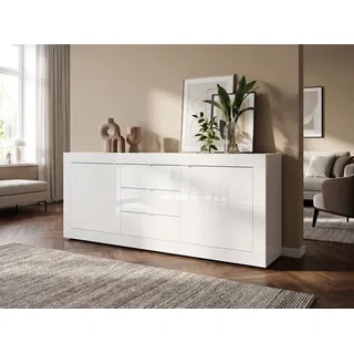Home Affaire Sideboard Basic 210 x 86 x 43 cm Weiß
