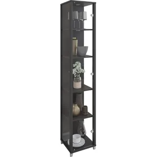 fif Möbel Standvitrine OPTIMA 31,5 x 32 x 172 cm Schwarz