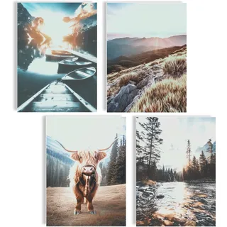 mojoliving Deko Maritim Bilder Set Poster Bilder Natur Strand Muschel Ostsee Deko Nordsee Meer Dune beige Meer Maritime Landschaft (Natur Landschaft)