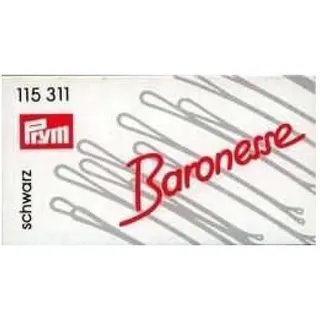 Prym Baronesse Haarklemmen Schwarz 6,5 cm 12er-Pack