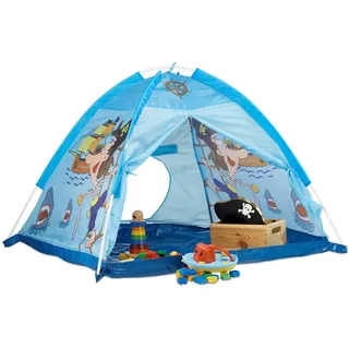 Relaxdays Spielzelt Pirat , Multicolor , Kunststoff, Textil , 118x90x115 cm , Freizeit & Co, Gartenspielzeug, Spielhäuser