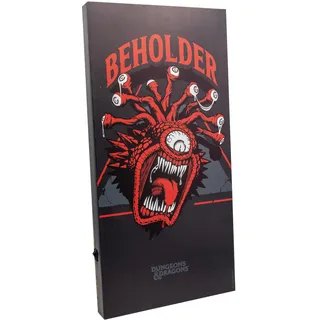 Dungeons & Dragons Beholder Canvas (Leinwandbild) mit 6 LED Lichtern zum Hängen und zum Stellen - 20x3x40 cm