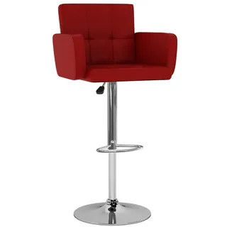 vidaXL Barhocker 2 Stk. Weinrot Kunstleder - Rot