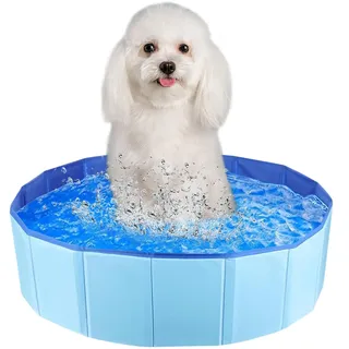 Faltbarer Hundepool,60x20 cm Hundeplanschbecken,Planschbecken für Haustiere für Kleine und Große Hunde, PVC Schwimmbecken, Faltbare Hundepool für Kleine Hunde ﻿
