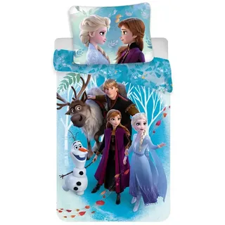 Disney Eiskönigin Renforcé Blau 140 x 200 cm + 70 x 90 cm