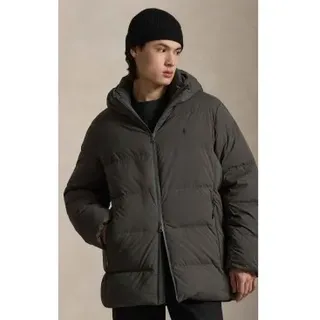 Polo Ralph Lauren für Herren. 710967773007 Mattgrauer gesteppter Daunenmantel (XL), Polyester, Draußen, Recyceltes Polyester