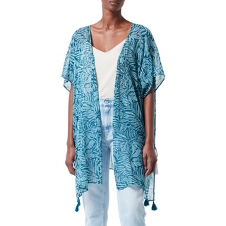 s.Oliver Damen Poncho, Aquamarin, Einheitsgröße EU